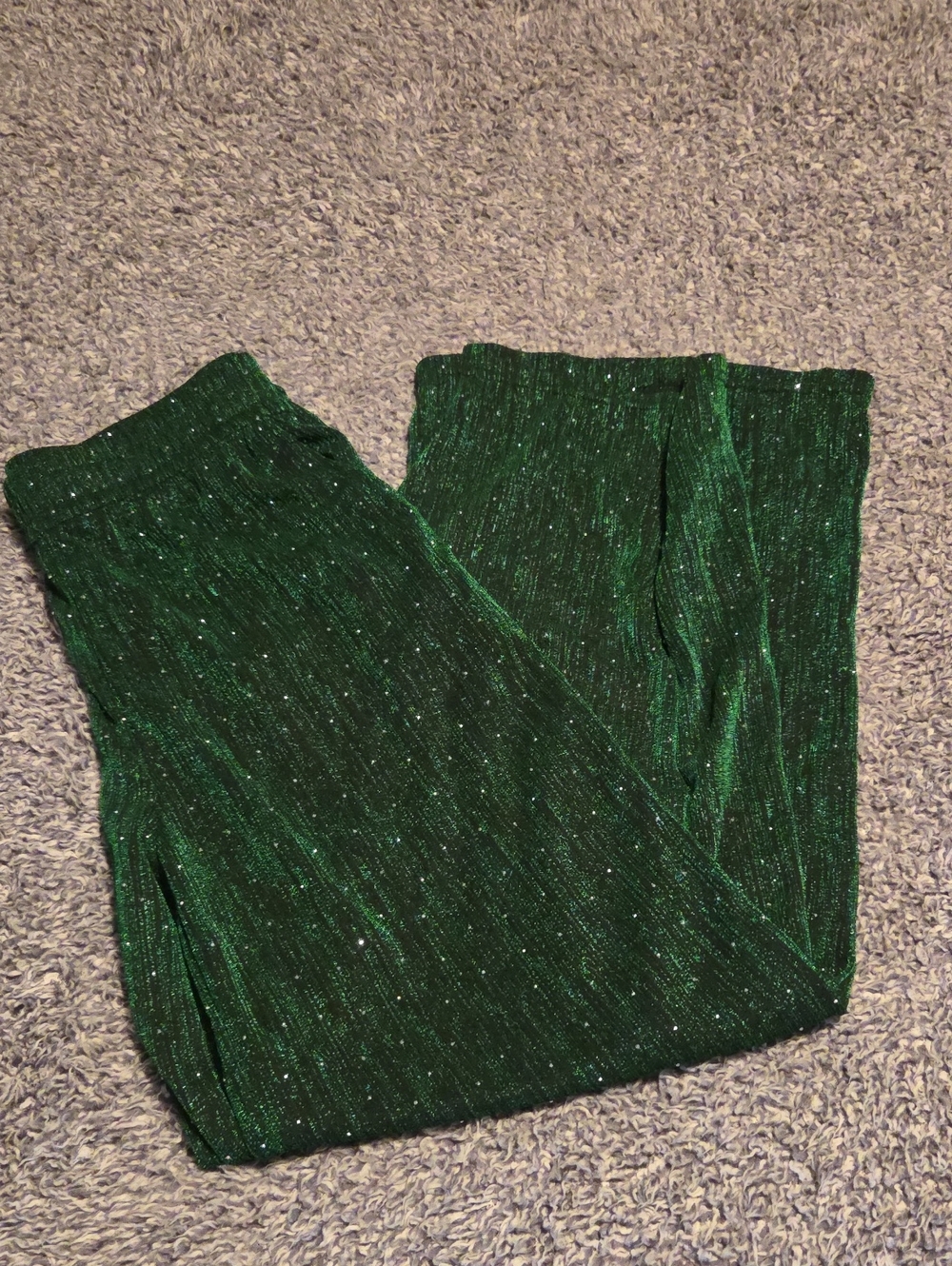 New Mix Green Sparkling Wide Leg Pants
